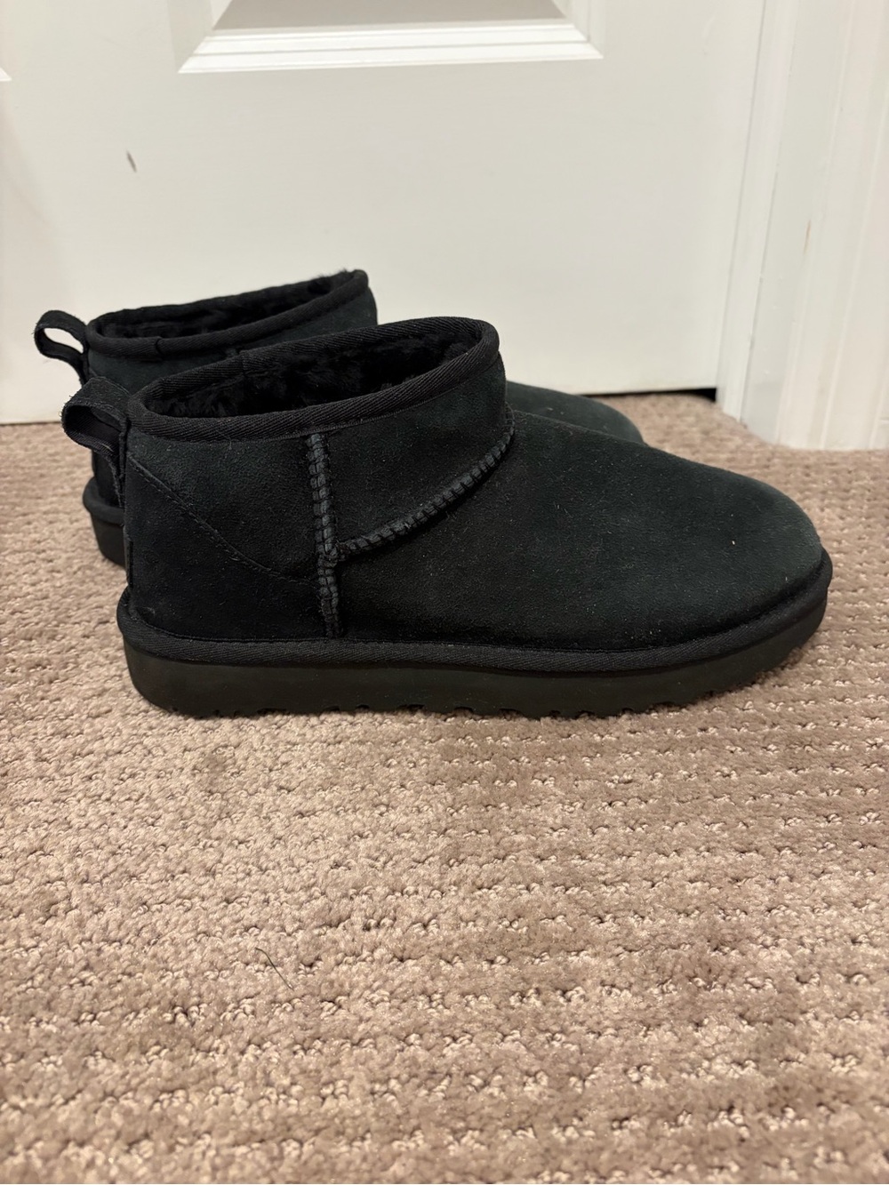 UGG Classic Mini Ankle Boot in Black Suede
